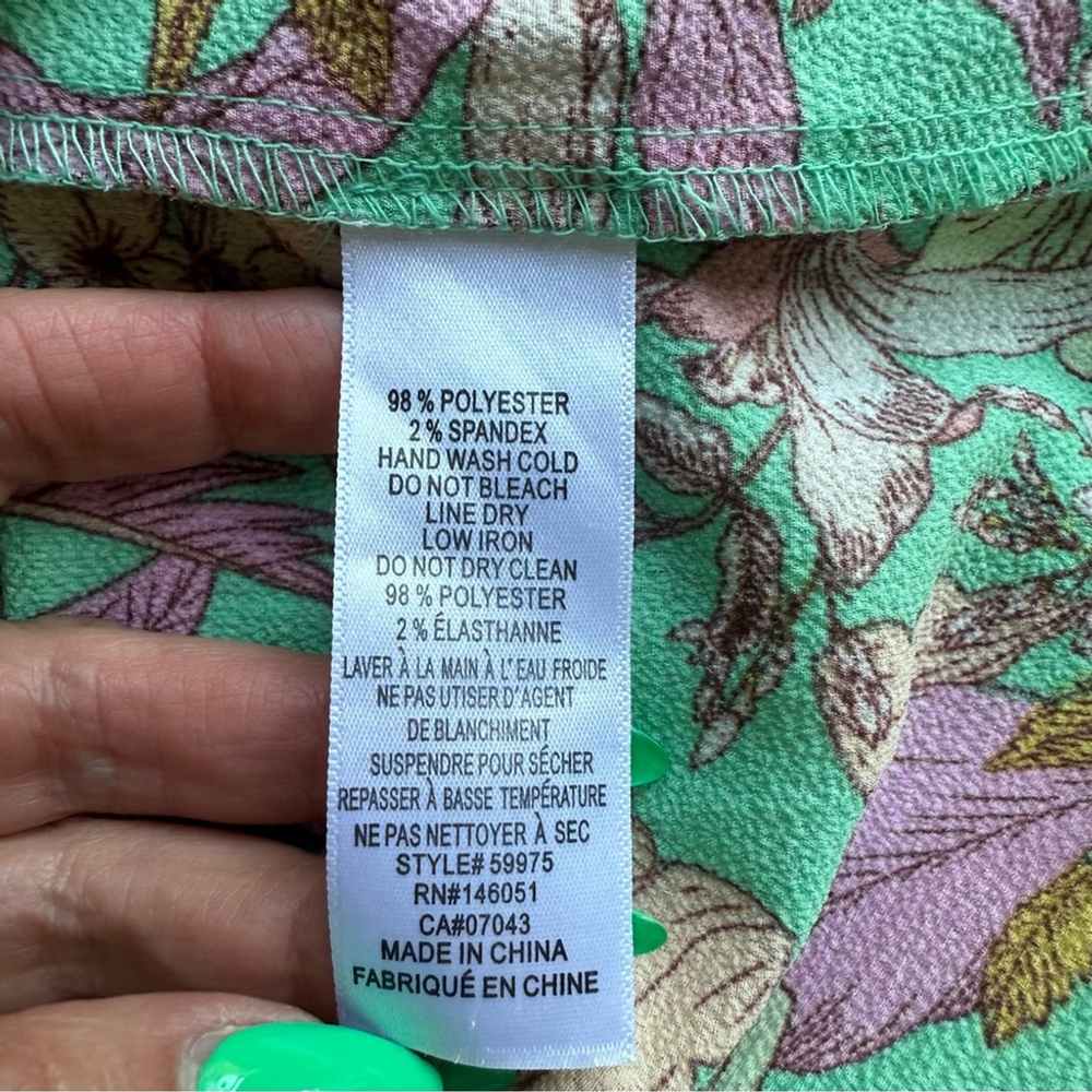 Monteau Mint Green Floral Midi Dress - Picture 4 of 10